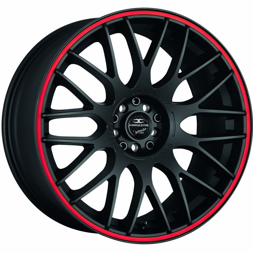 KARIZZMA Mattblack Puresports / Color Trim rot 7.5x17