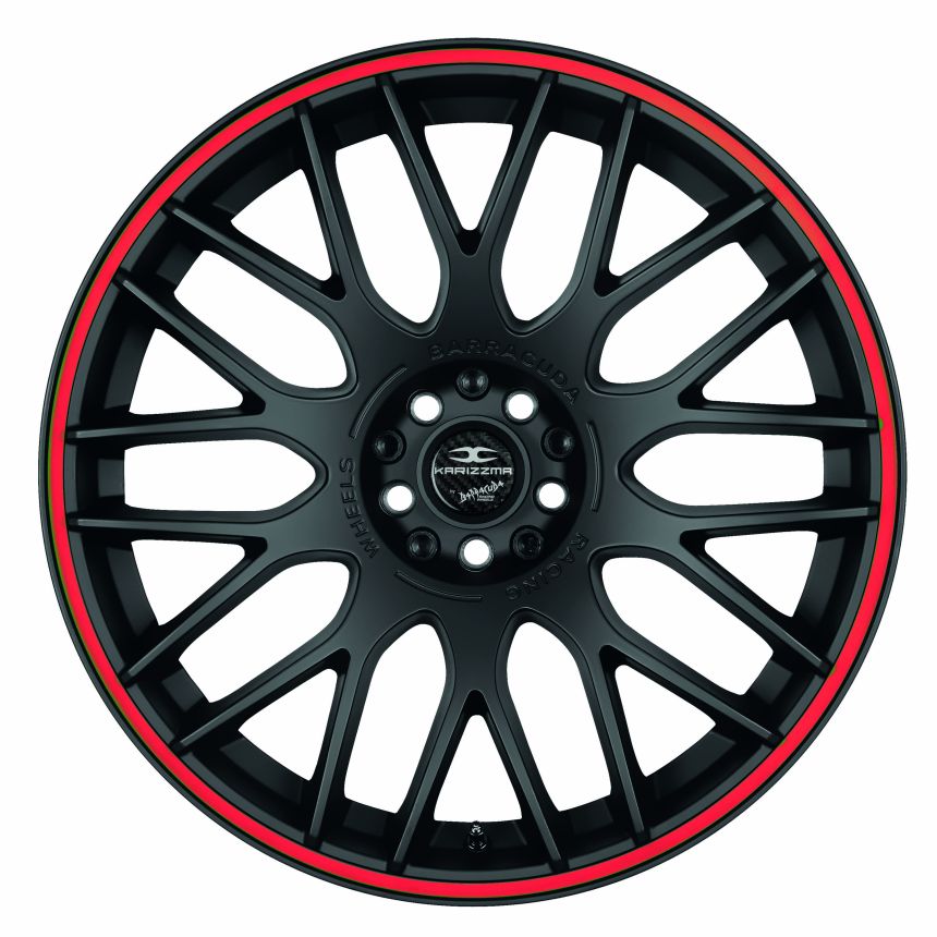 KARIZZMA Mattblack Puresports / Color Trim rot 7.5x17